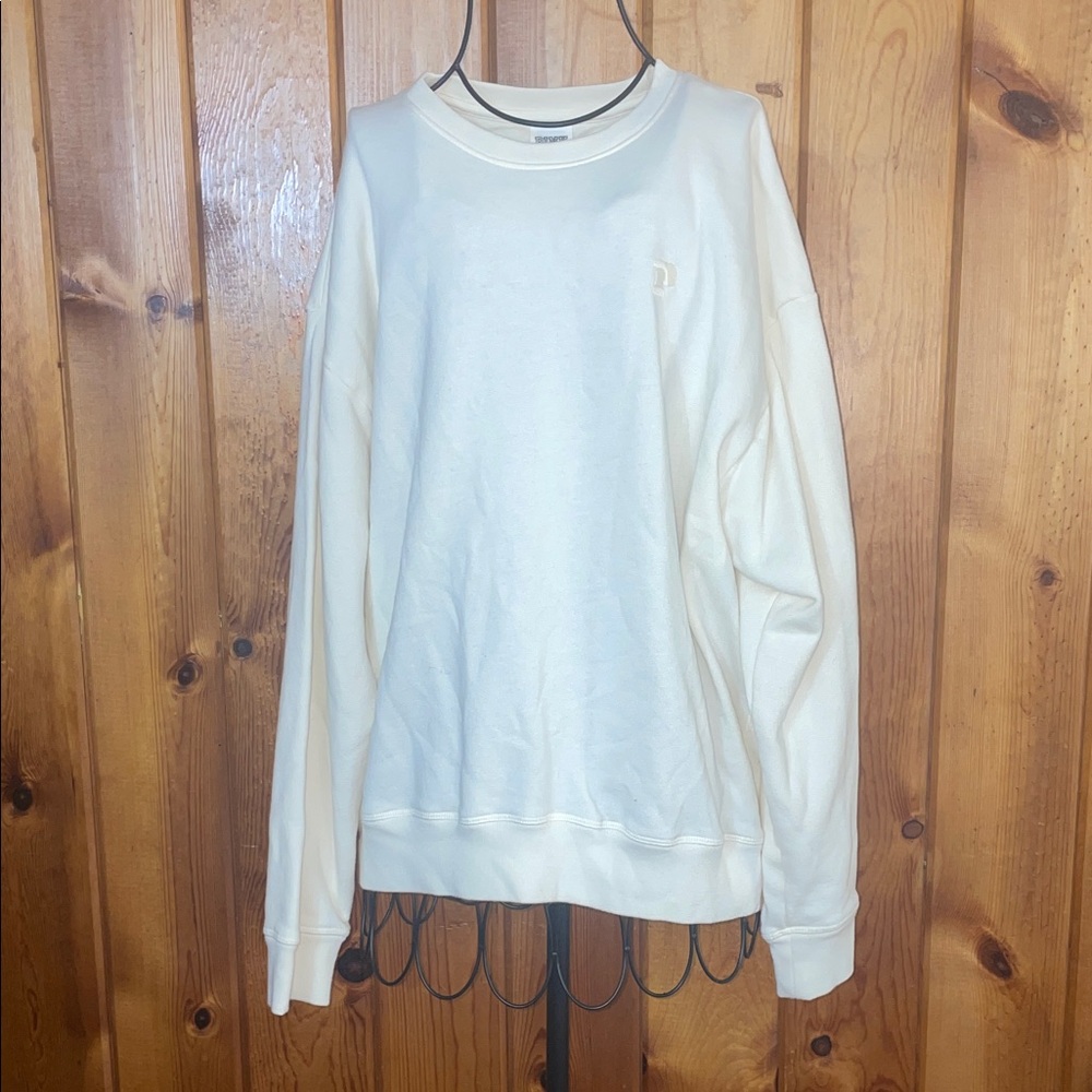 PINK Victoria's Secret Off-White Sweatshirt crewneck sweatshirt size large